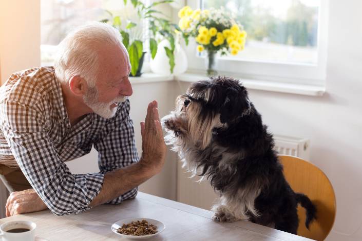 Man with dog